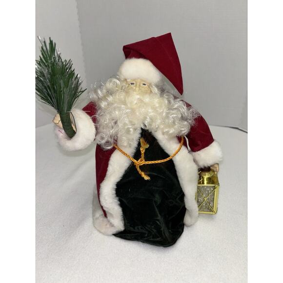 Fiber Optic 13” Santa Claus Christmas Tree Topper/Tabletop Decor Holiday Light - Picture 2 of 14